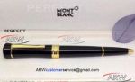 Perfect Replica Montblanc Bonheur Nuit Ballpoint Pen - Black and Gold